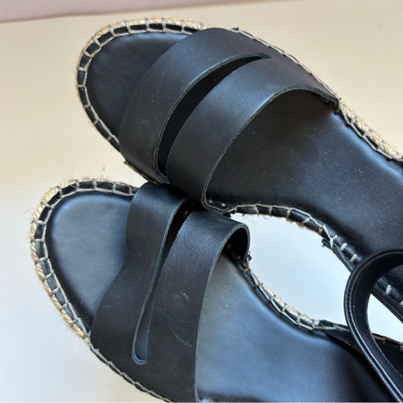 Franco Sarto Black Callia Espadrille Wedge Sandal Sz 11M - Picture 5 of 7